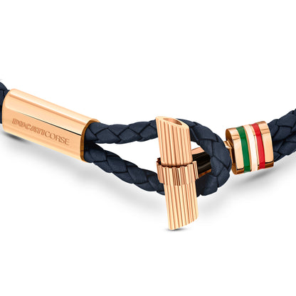 Ducati DTAGB2136806 Scudetto Blue & Rose Gold Bracelet