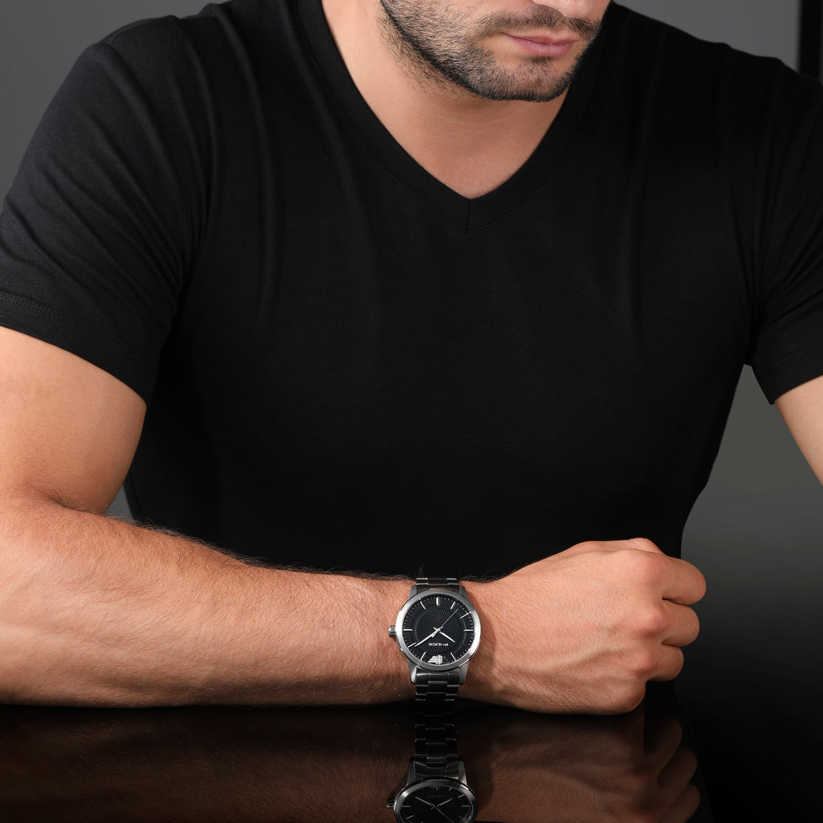 POLICE Men Analog Quartz Casual Watch Classic Dress Black Dial Waterproof Round