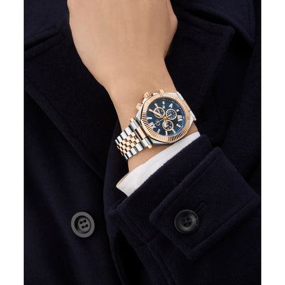 Gc Atlas Chrono Metal Men Watch Silver & Rose Gold Stainless Steel Bracelet Z66002G7