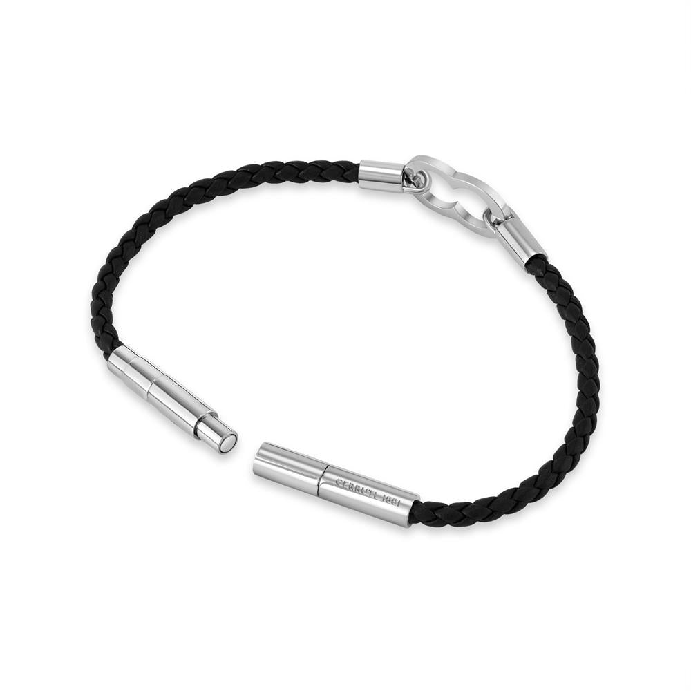 Cerruti 1881 Black Logo Clasp Bracelet CIAGB0015103