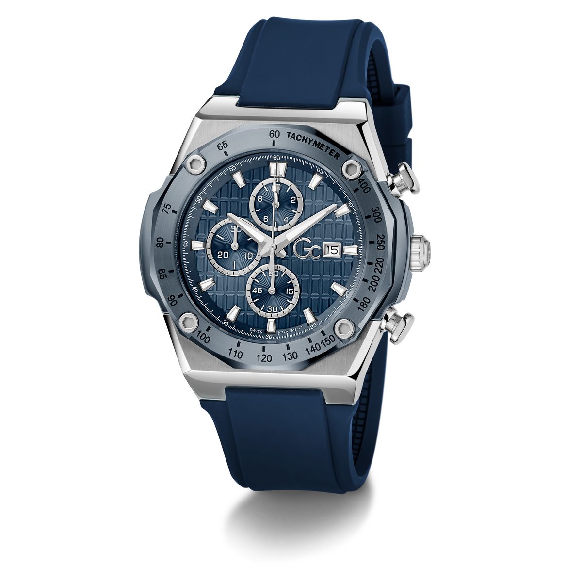 Gc IdolSport Chrono Silicone Men Watch Blue Silicone Strap Z68003G7