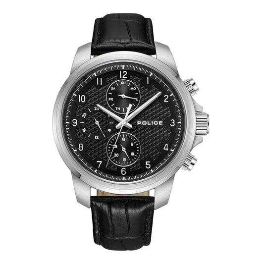Police Mensor PEWJF0021503 Men's Chronograph Watch Dial and Black Strap